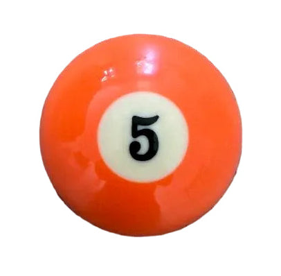5 Solid Orange Pool Ball - Magnetic Bottle Opener