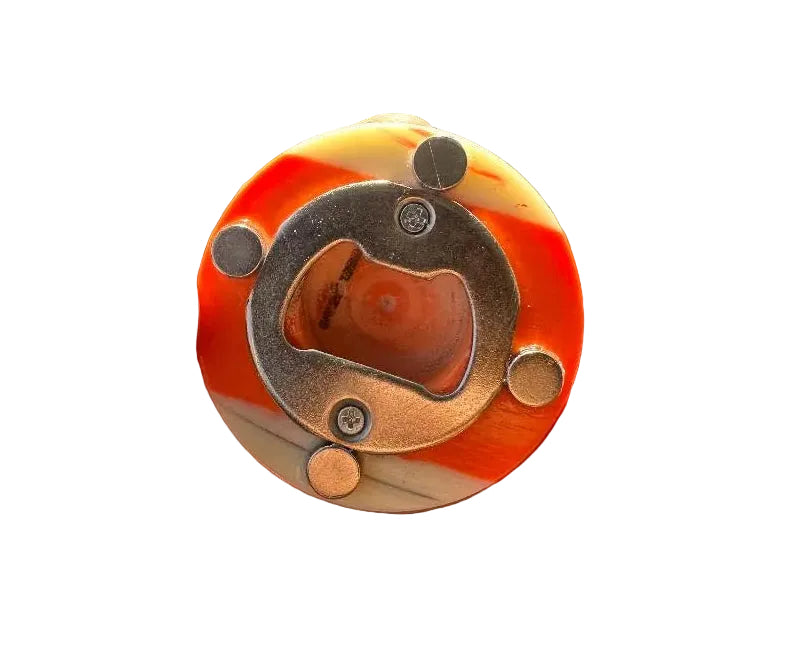 13 Orange Stripe Pool Ball - Magnetic Bottle Opener