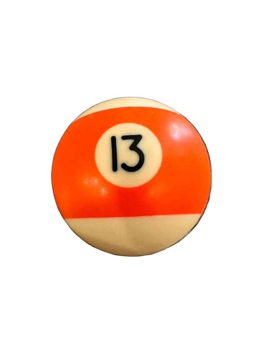 13 Orange Stripe Pool Ball - Magnetic Bottle Opener
